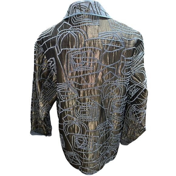 Yak Magik Women’s Jacket Embroidered Embellished Metallic Artsy Boho Nepal M/L - Picture 2 of 16